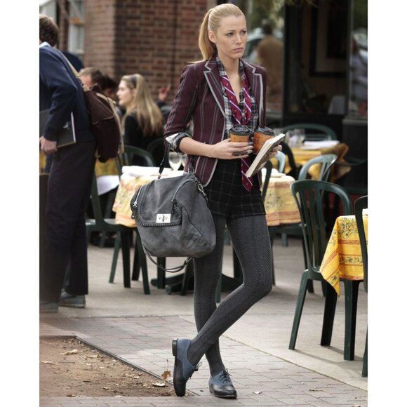 ASO SERENA VAN DER WOODSEN BLAKE LIVELY GOSSIP GIRL Plaid Wool Shorts RARE - Picture 2 of 5